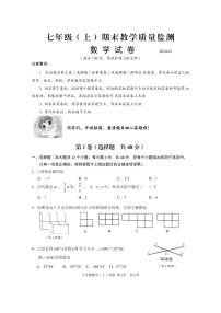 四川省眉山市仁寿县2023-2024学年七年级上学期期末质量监测数学试卷