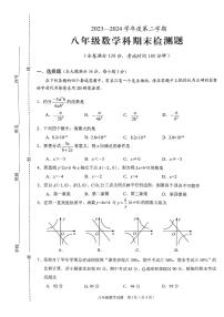 海南省海口市2023-2024学年八年级下学期期末数学试卷