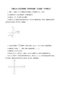 浙教版八年级数学下册基础知识专项讲练 专题6.33 反比例函数（存在性问题）（巩固篇）（含答案）