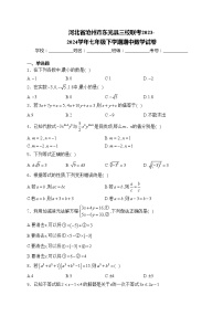 河北省沧州市东光县三校联考2023-2024学年七年级下学期期中数学试卷(含答案)