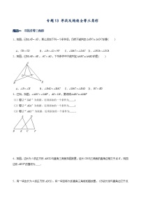 北师大版七年级数学下册常考题专练专题13寻找及构造全等三角形(原卷版+解析)