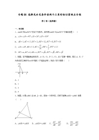 沪教版九年级上册数学专题训练专题05选择或补充条件使两个三角形相似重难点专练(原卷版+解析)