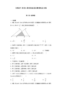 沪教版九年级上册数学专题训练专题07利用三角形的性质求解重难点专练(原卷版+解析)