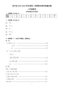广东省肇庆市封开县2023-2024学年八年级下学期7月期末考试数学试题