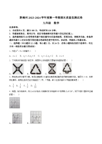 贵州省黔南州2024届九年级上学期期末质量监测数学试卷(含答案)