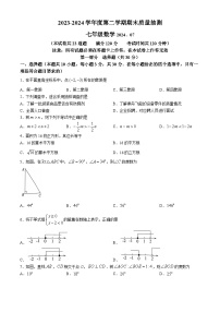 辽宁省大连市中山区2023-2024学年七年级下学期期末数学试题