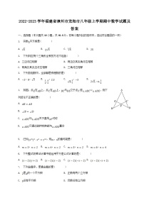 2022-2023学年福建省漳州市龙海市八年级上学期期中数学试题及答案
