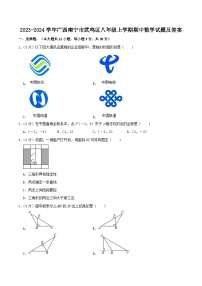 2023-2024学年广西南宁市武鸣区八年级上学期期中数学试题及答案