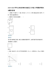 2023-2024学年山东省济南市高新区九年级上学期数学期末试题及答案