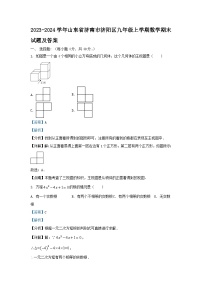 2023-2024学年山东省济南市济阳区九年级上学期数学期末试题及答案