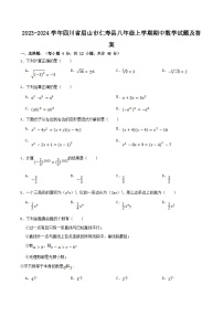 2023-2024学年四川省眉山市仁寿县八年级上学期期中数学试题及答案