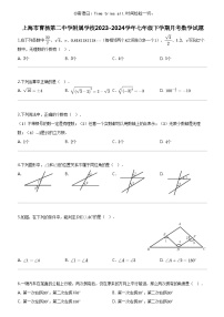 [数学]上海市曹杨第二中数学附属学校2023-2024学年七年级下学期月考数学试题