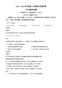 湖北省武汉市江汉区2023-2024学年七年级下学期期末数学试题（解析版）