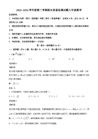 陕西省商洛市山阳县2023-2024学年八年级下学期期末数学试题（解析版）