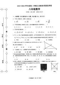 广东省江门市江海区2023-2024学年八年级下学期期末质量检测数学试题