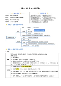 2024年华东师大版七年级数学暑期提升精讲 第02讲 数轴与相反数(知识点+练习)