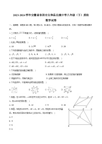 2023-2024学年安徽省阜阳市太和县北城中学八年级（下）质检数学试卷（含答案）