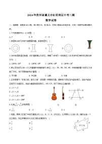 2024年贵州省遵义市红花岗区中考数学三模试卷（含答案）