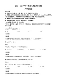 河南省省直辖县级行政单位济源市2023-2024学年八年级下学期期末数学试题（解析版）