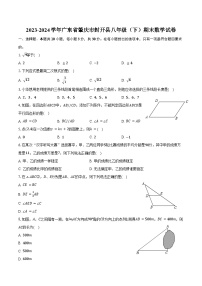 2023-2024学年广东省肇庆市封开县八年级（下）期末数学试卷（含答案）