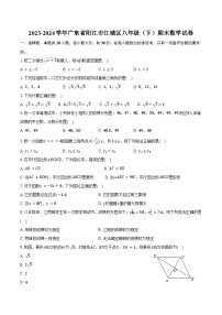 2023-2024学年广东省阳江市江城区八年级（下）期末数学试卷（含答案）