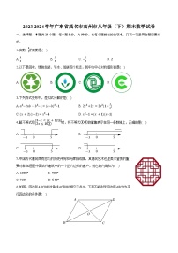 2023-2024学年广东省茂名市高州市八年级（下）期末数学试卷（含答案）
