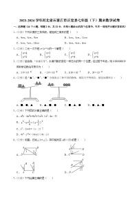 河北省石家庄市正定县2023-—2024学年下学期七年级期末数学试卷