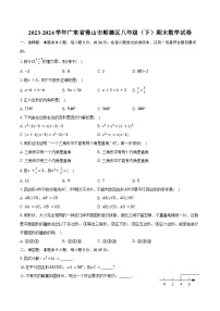 2023-2024学年广东省佛山市顺德区八年级（下）期末数学试卷（含答案）