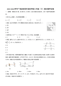 2023-2024学年广东省深圳外国语学校八年级（下）期末数学试卷（含答案）