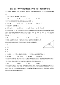 2023-2024学年广东省珠海市八年级（下）期末数学试卷（含答案）