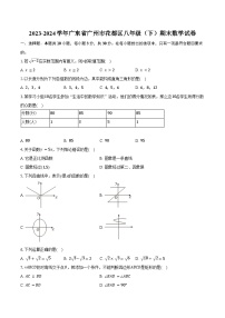 2023-2024学年广东省广州市花都区八年级（下）期末数学试卷（含答案）