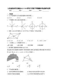 山东省滨州市无棣县2023-2024学年八年级下学期期中考试数学试卷(含答案)