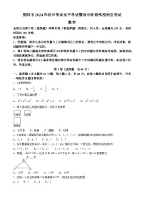 2024年四川省资阳市中考数学试题(无答案)