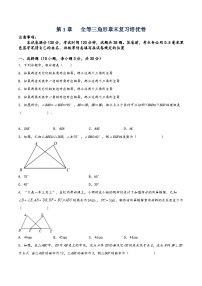 初中苏科版1.2 全等三角形精练