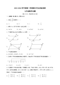 江苏省连云港市2023-2024学年七年级下学期期末数学试卷（含答案解析）