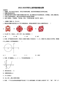 重庆实验外国语学校2022年九年级数学第一学期期末达标测试试题含解析