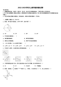 重庆市巴川中学2022年数学九上期末联考模拟试题含解析