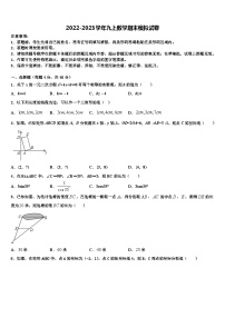 重庆市江津第四中学2022-2023学年数学九年级第一学期期末质量跟踪监视模拟试题含解析