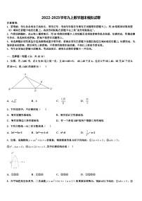 重庆市梁平区2022年数学九年级第一学期期末达标检测试题含解析