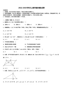 浙江省瑞安市2022-2023学年数学九年级第一学期期末达标检测模拟试题含解析