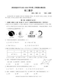 广东省深圳高级中学2023-2024学年八年级下学期期末考试数学试题