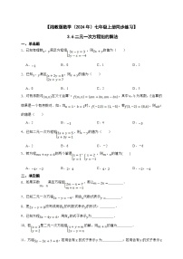 数学七年级上册3.6 二元一次方程组的解法优秀精练