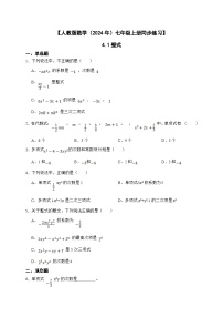 人教版（2024）七年级上册4.1 整式优秀课后练习题