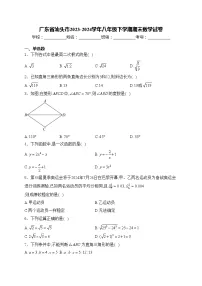 广东省汕头市2023-2024学年八年级下学期期末数学试卷(含答案)