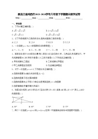 黑龙江省鸡西市2023-2024学年八年级下学期期末数学试卷(含答案)