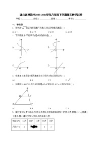 湖北省恩施州2023-2024学年八年级下学期期末数学试卷(含答案)