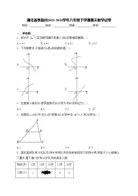 湖北省恩施州2023-2024学年八年级下学期期末数学试卷(含答案)