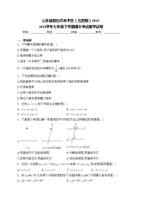 山东省烟台市牟平区（五四制）2023-2024学年七年级下学期期末考试数学试卷(含答案)