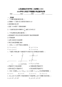 山东省烟台市牟平区（五四制）2023-2024学年七年级下学期期末考试数学试卷(含答案)