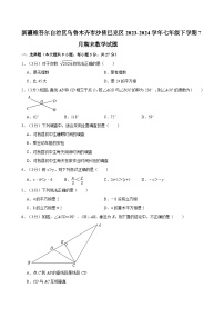 新疆维吾尔自治区乌鲁木齐市沙依巴克区2023-2024学年七年级下学期7月期末数学试题